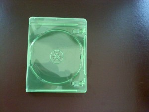 SALES- 100 PCS DVD CASE, XBOX TRANSPARENT GREEN, GRN-RAY