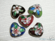 14x16mm Heart Mix Cloisonne Beads (14x16heartmix)