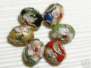 9x11mm Oval Mix Cloisonne Beads (9x11ovalmix)